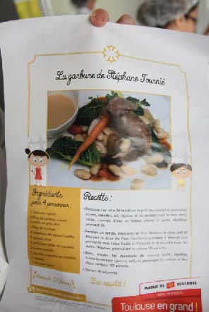 menu de Stéphane Tournié
