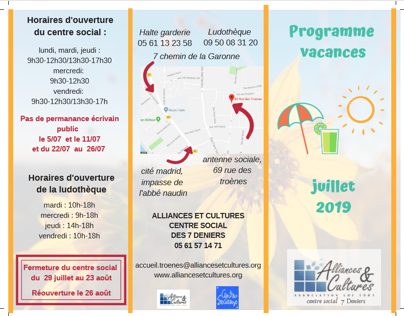 programme vacances alliances et cultures