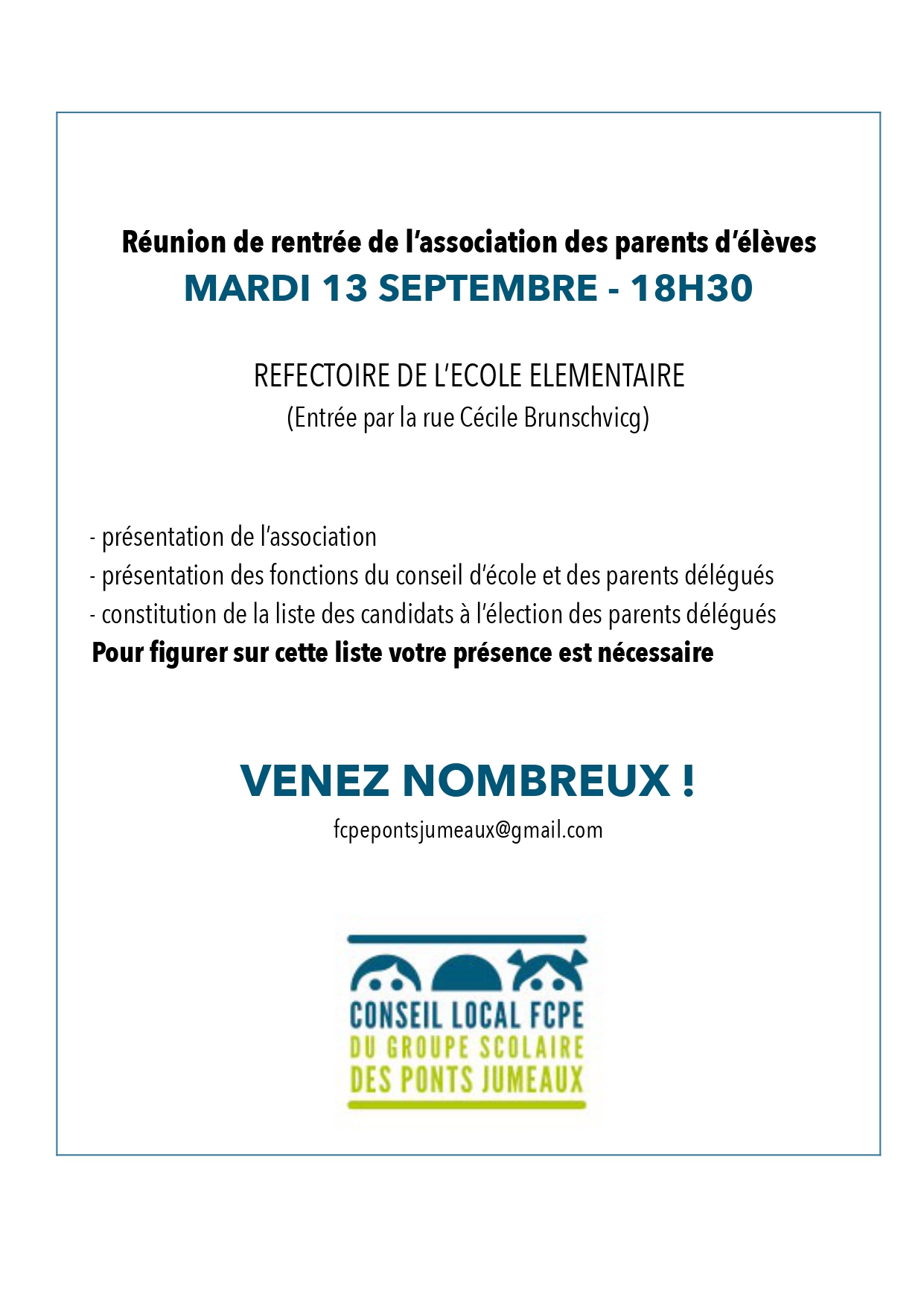 Flyer reunion rentrée 2022