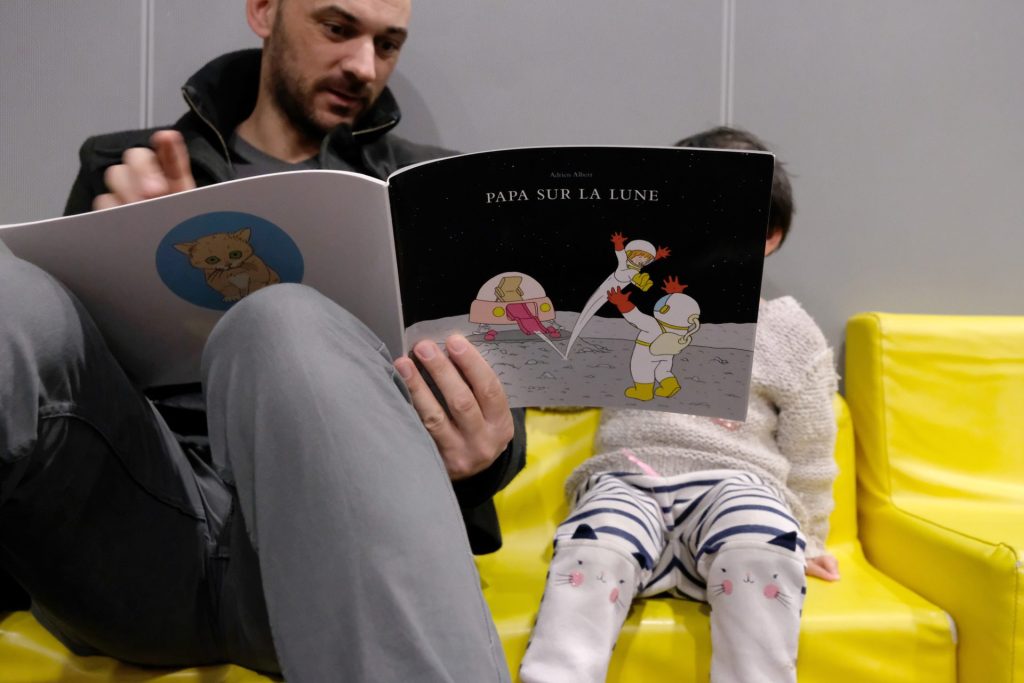 papa sur la lune